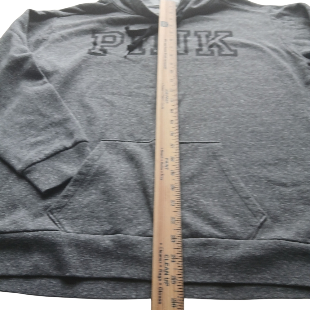 PINK Victoria's Secret Women's Size Medium Heather Gray Hoodie - Picture 3 of 5